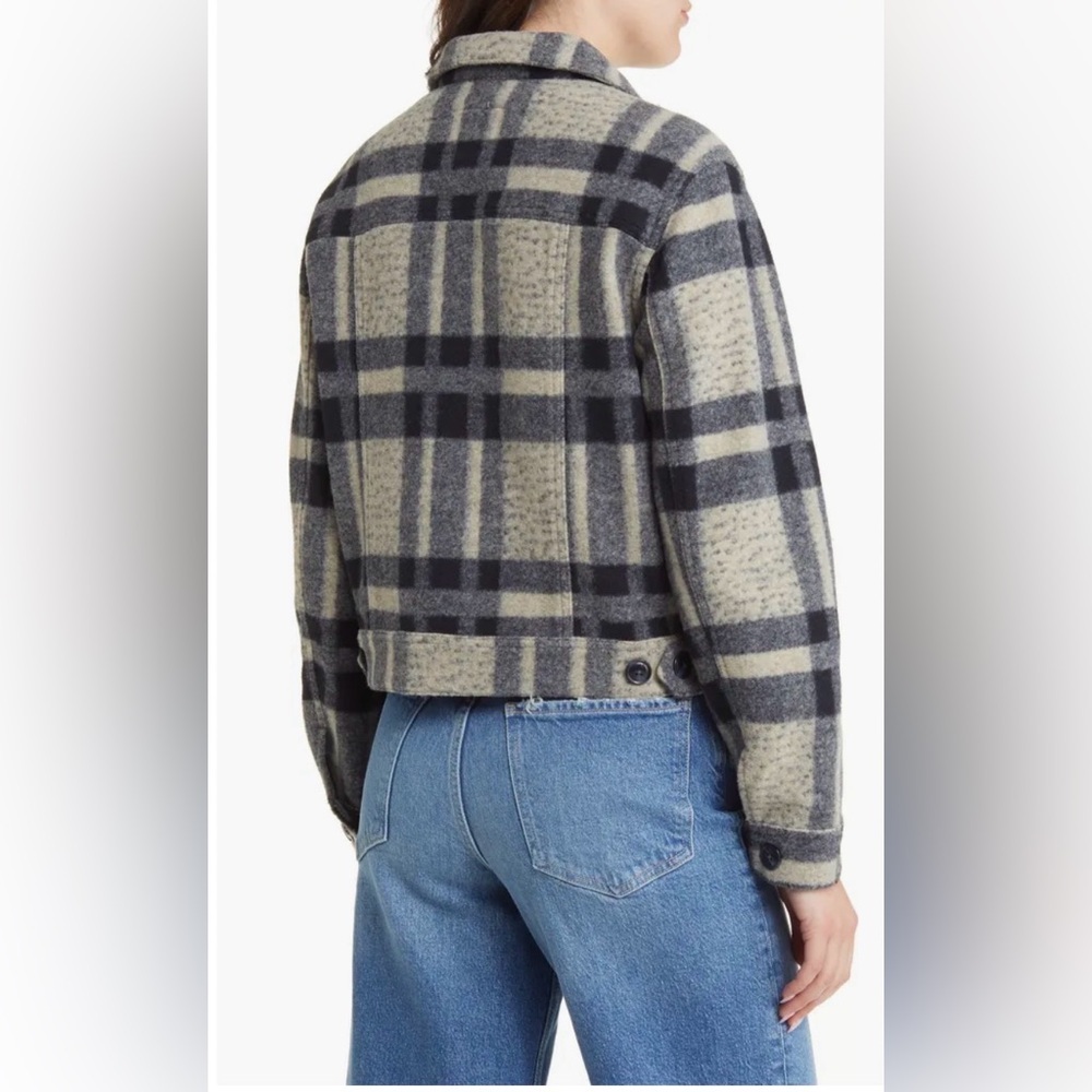 Rails Steffi Plaid Trucker Jacket Size Medium Casual Cozy Cabincore - Picture 3 of 8